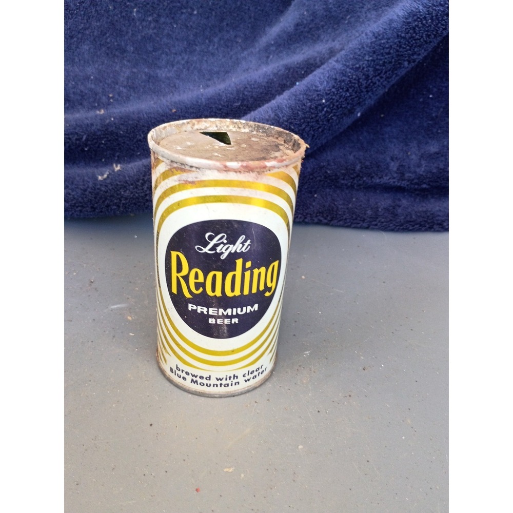 Reading Light Premium Pull Tab Steel Empty Beer Can Pennsylvania 1970 Rustic